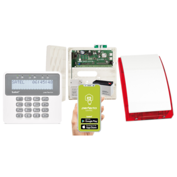 ZESTAW ALARMOWY SATEL PERFECTA 32-WRL SET-A + PRF-LCD + SP-4001R + 7Ah + AWT150